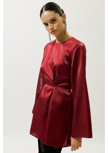 Hana Organze Bluz Bordo indirimleri