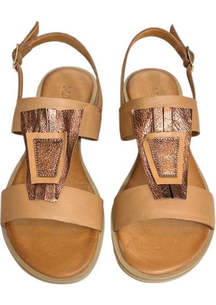 Taba Hakiki Deri Çift Bantlı Yumuşak Taban Comfort Sandalet fiyatları