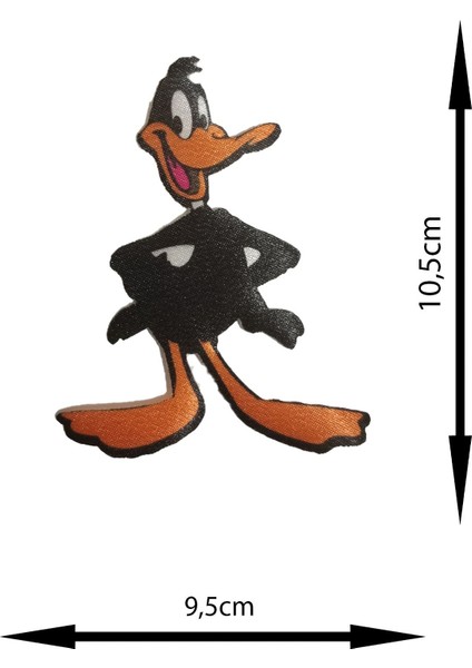 Ütü ile Yapışan Arma - Patch - Duffy Duck Modeli (9,5cm x 10,5cm)