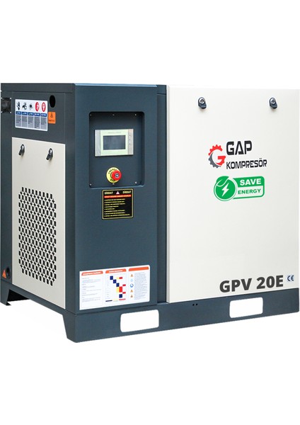Invertörlü Vidalı Hava Kompresörü 20HP 1000LT GPV20E