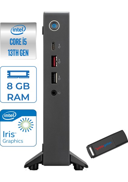 Veriton 2000 VN2590G Intel Core I5 1334U 8gb Ram 2tb SSD Windows 11 Home Mini Masaüstü Bilgisayar DTR3PEM0H04 + Zetta Flash Bellek