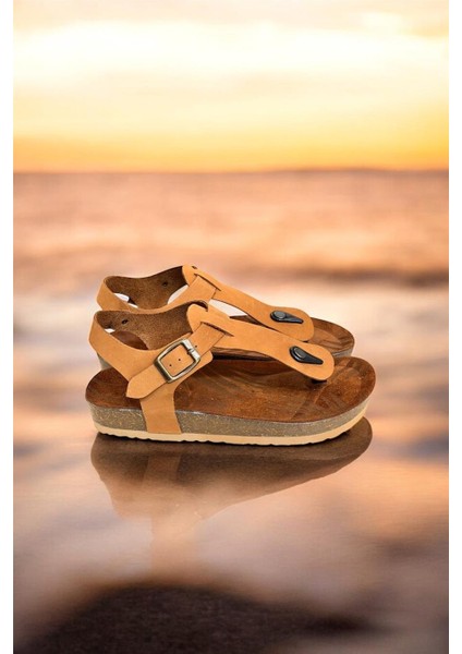 Taba Hakiki Deri Parmak Arası Mantar Taban Tokalı Sandalet fırsatları