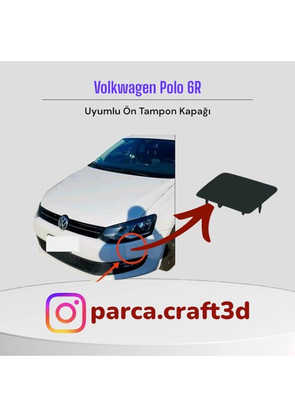 Volkswagen Polo 6r Uyumlu Ön Tampon Kapak