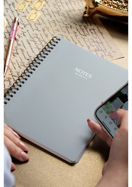 Sylcon Spiralli Defter.pp Kapak. 80 Gr. Ivory, 60 YAP.179X252 mm .düz.siyah