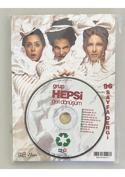Grup Hepsi Geri Dönüşüm CD Dergili (Jelatininde Sıfır Orjnal Dönem Baskı Cd)
