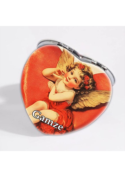 Kişiye Özel İsimli Bebek Baskılı Kalp Deri Ayna Çanta, Cep ve Makyaj Aynası fiyatları