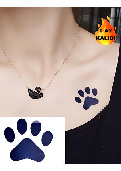 1 Ay Kalıcı Pati Minimal Bilek Vucut Için Geçici Dövme