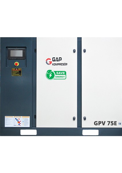 Invertörlü Vidalı Hava Kompresörü 75HP 2000LT GPV75E