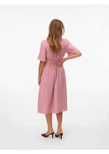 Vero Moda 10304133 Kadin Elbise - Gul Kurusu
