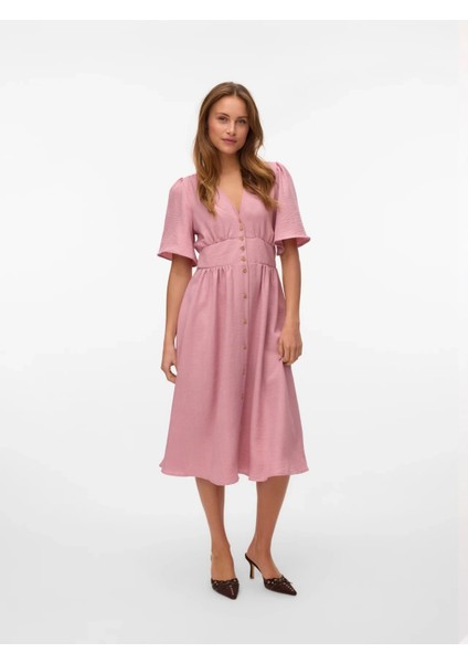 Vero Moda 10304133 Kadin Elbise - Gul Kurusu