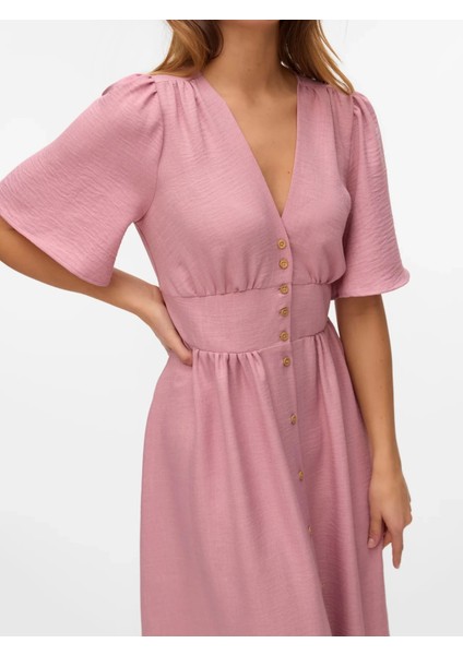 Vero Moda 10304133 Kadin Elbise - Gul Kurusu