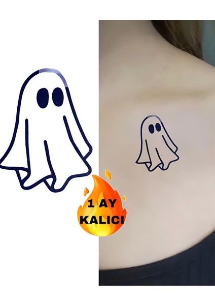 1 Ay Kalıcı Sevimli Hayalet Geçici Dövme
