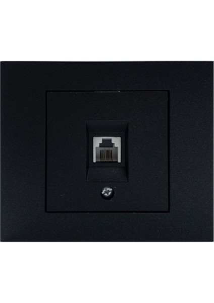 OVİVO GRANO METALİK SİYAH NÜMERİS TELEFON PRİZ (ÜRÜN ÇERÇEVESİZDİR)