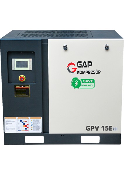 Invertörlü Vidalı Hava Kompresörü 15HP 500LT GPV15E