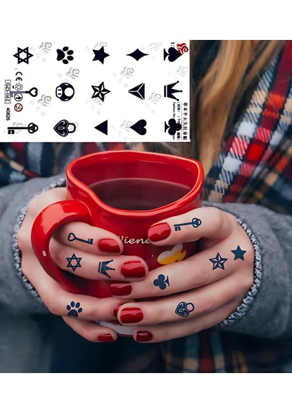 1 Ay Kalıcı Minimal Parmak Geçici Dövme