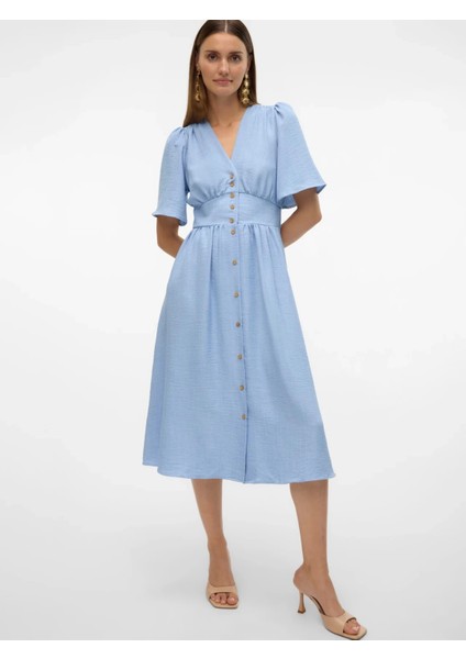 Vero Moda 10304133 Kadin Elbise - Mavi