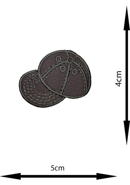 Ütü ile Yapışan Arma - Patch - Delik Yama Set-4 Modeli Gri (4'lü Set)