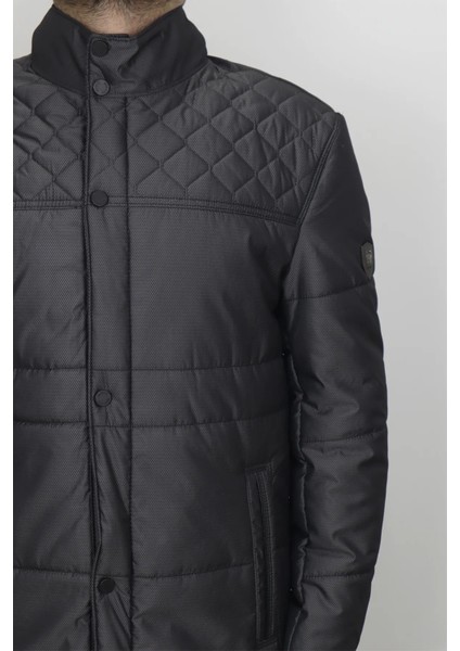 Fistan Store Erkek Hakim Yaka Normal Kalıp Fermuar ve Çıtçıt Kapamalı Kışlık Mont fiyatları