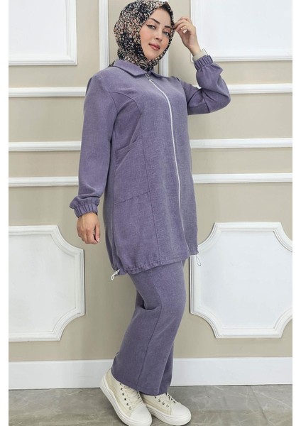 Kadın Fermuarlı Tesettür Tunik