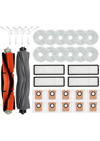Xiaomi Robot Vakum X10+ / X10 Plus B101GL Yedek Parça Aksesuarları Ana Yan Fırça Hepa Filtre Toz Torbası Paspas Bezi (Yurt Dışından)