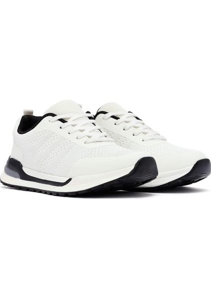 Zero Erkek Beyaz Bağcıklı Kumaş Sneaker 25SFD69006F