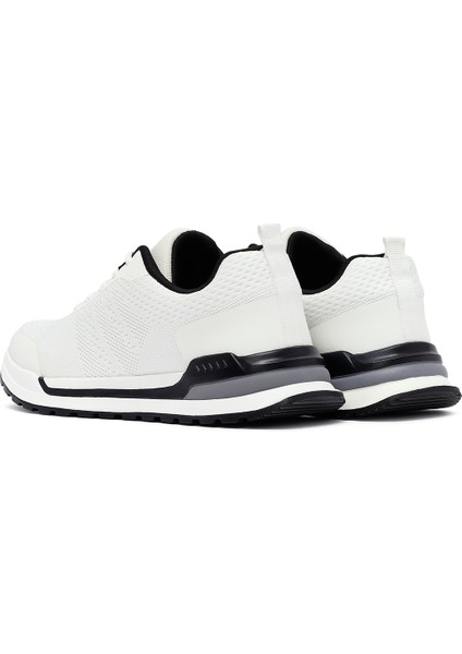 Zero Erkek Beyaz Bağcıklı Kumaş Sneaker 25SFD69006F