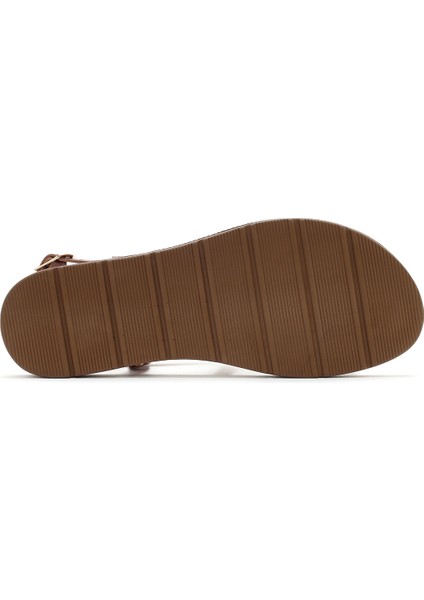 Kadın Taba Kroko Sandalet 25SFE4642E3