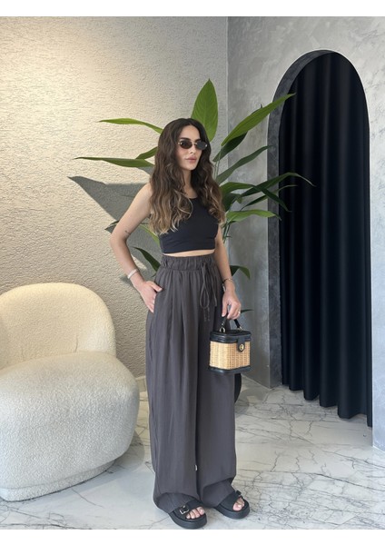 Tencel Modal Kumaş Pileli Dökümlü Pantolon