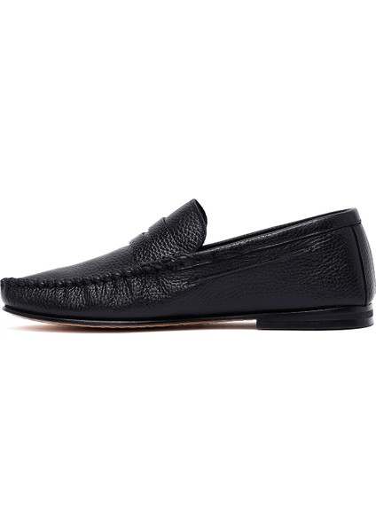 Erkek Siyah Deri Loafer 25SFD6028FT