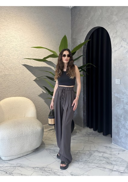 Tencel Modal Kumaş Pileli Dökümlü Pantolon