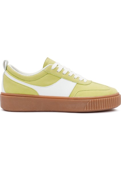 Acbc x Derimod Kadın Sarı Bağcıklı Süet Sneaker 25SFD435210