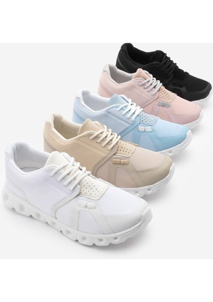 Kadın Sneaker Eva Taban Örgü Triko Koşu Ve Yürüyüş Spor Ayakkabı Renvis Mavi