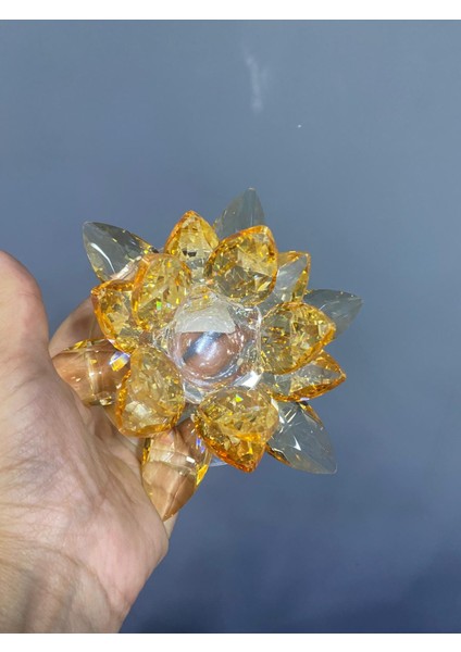 Seta Kristal Cam Lotus Mumluk Amber 15*15*7,5cm modelleri