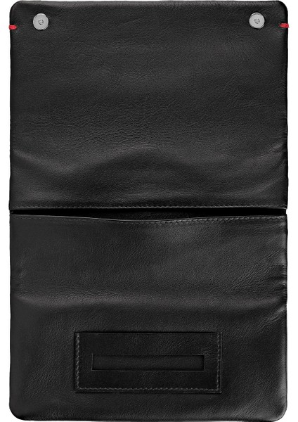 Nappa Deri Tri-Fold Tütün Kesesi Siyah