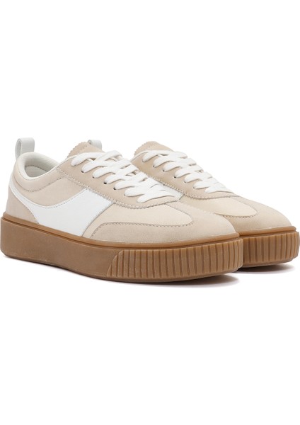 Acbc x Derimod Kadın Bej Bağcıklı Süet Sneaker 25SFD435210