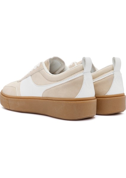 Acbc x Derimod Kadın Bej Bağcıklı Süet Sneaker 25SFD435210