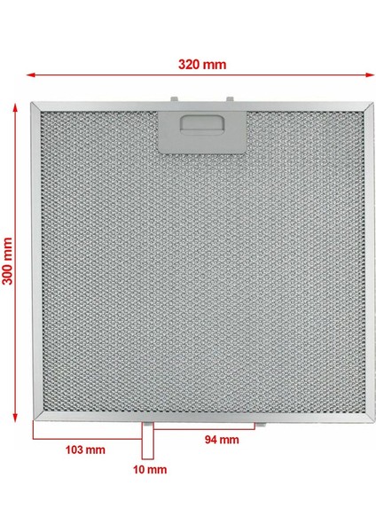 Aspiratör & Davlumbaz Tel Filtre, 320X300MM fiyatları