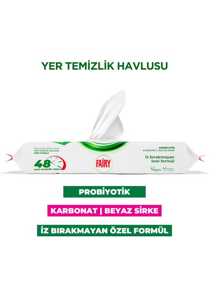 Çok Amaçlı Mop Uyumlu Yer Temizlik Havlusu 50 Yaprak | Lilyum Çiçeği| Beyaz Sirke & Karbonat fiyatları