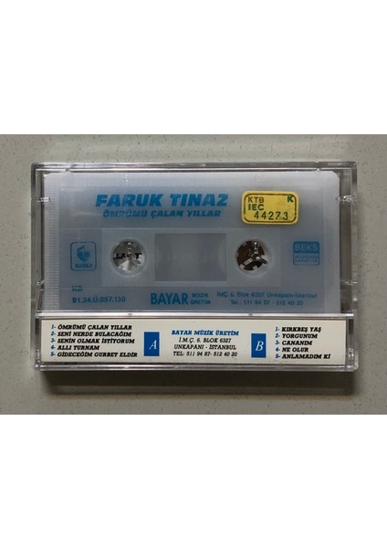 Faruk Tınaz Ömrümü Çalan Yıllar Kaset (Orjnal Dönem Baskı Kaset)