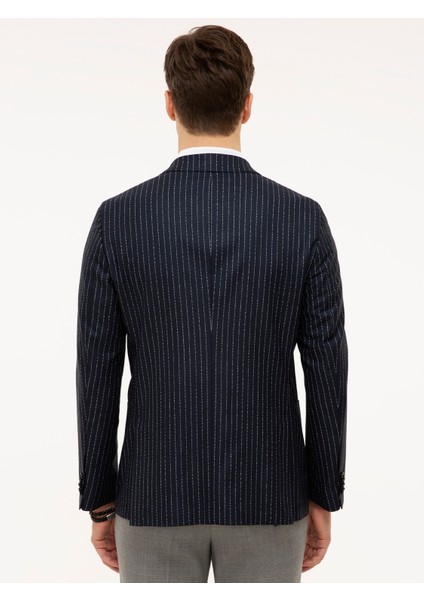 Erkek Lacivert Slim Fit Ceket 50223286-VR033