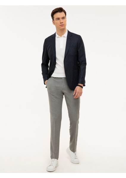 Erkek Lacivert Slim Fit Ceket 50223286-VR033