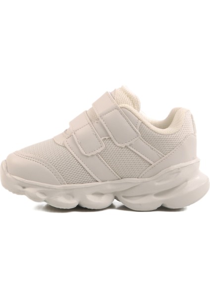 Beyaz Cırtlı Işıklı Hafif Unisex Çocuk Spor Ayakkabı Cayt B fiyatları