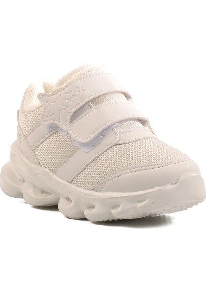Beyaz Cırtlı Işıklı Hafif Unisex Çocuk Spor Ayakkabı Cayt B modelleri