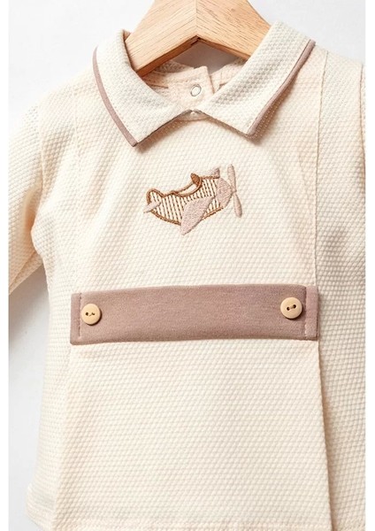 Baby Airplane Zıbın Takım Kahverengi fiyatları