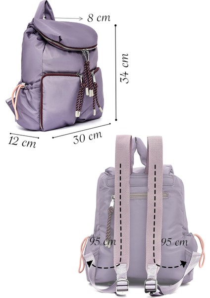 Kadın Lila Kumaş Sırt Çantası 25SBD27806F