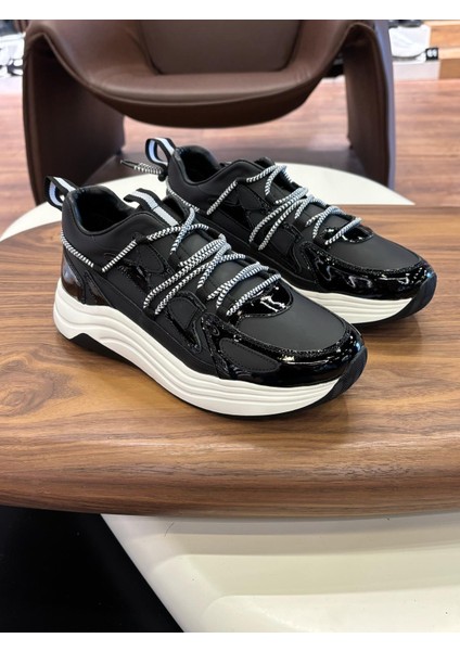 1100 Siyah Rugan Hakiki Deri Erkek Sneakers modelleri