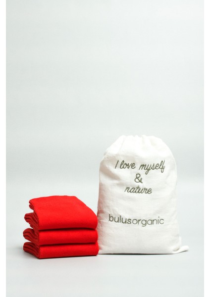 3'lü Kırmızı Viskon Unisex Soket Çorap - Günlük Kullanıma Uygun