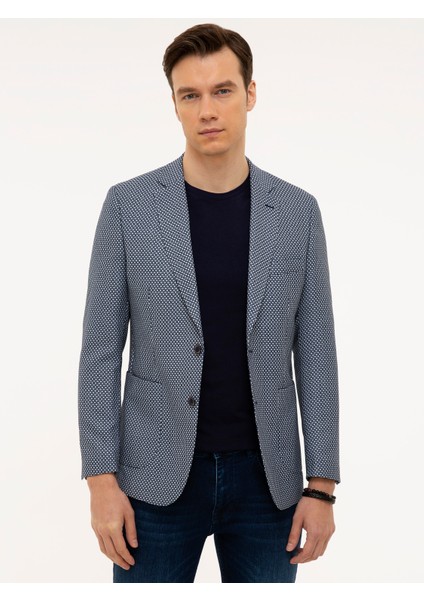 Erkek Lacivert Slim Fit Ceket 50226680-VR033