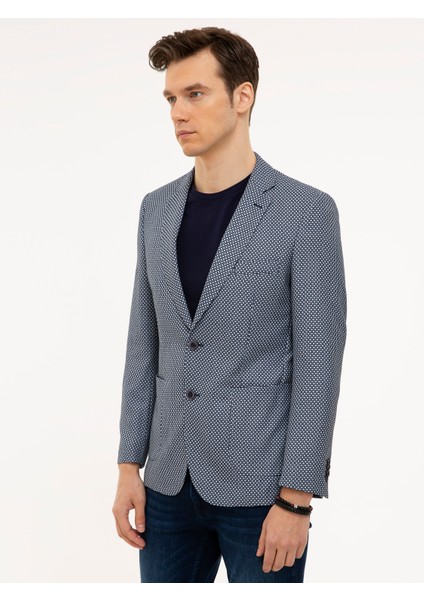 Erkek Lacivert Slim Fit Ceket 50226680-VR033