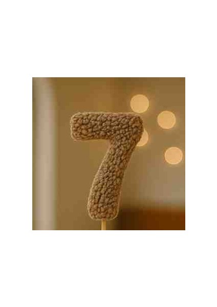 Kutlamalar Için Pasta Üstü El Yapımı Sayı Süsleri (5 Rakamı)
